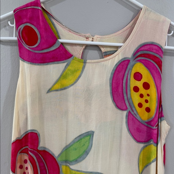 Vintage Jams World Kids Dress with Pink and Yellow Floral Design - Picture 2 of 6